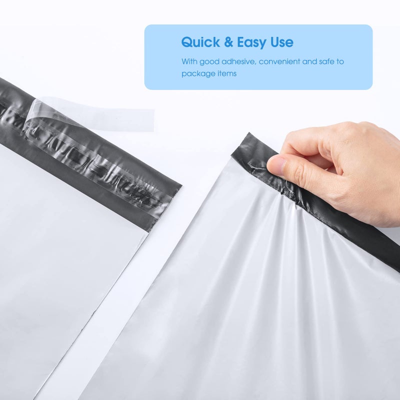 Metronic Poly Mailers 24Ã—24 50 Pcs Large Shipping Bags for Clothes Plastic Mailers Strong Self Seal Adhesive Shipping Envelopes for Small Business Tear-resistant Mailer Bags Mailing Envelopes White - Image 4